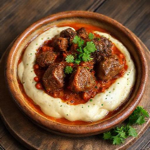 Klasyczny Turecki Makaron z Mięsem i Jogurtem (Hünkar Beğendi)