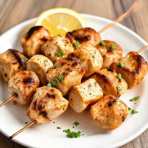 Szybkie Souvlaki z Kurczaka z Cytryną i Czosnkiem