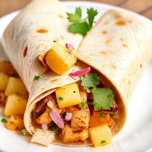 Burrito z Kurczakiem i Ananasem (Pikantne)