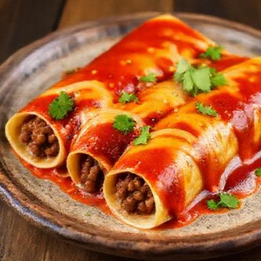 Tradycyjne Enchiladas z Wołowiną
