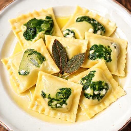 Klasyczne Ravioli z Ricottą i Szpinakiem