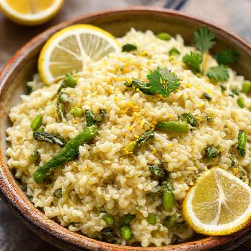 Szybkie Risotto ze Szparagami i Cytryną
