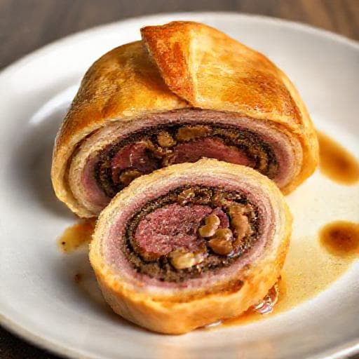 Szybki Beef Wellington z gotowego ciasta francuskiego