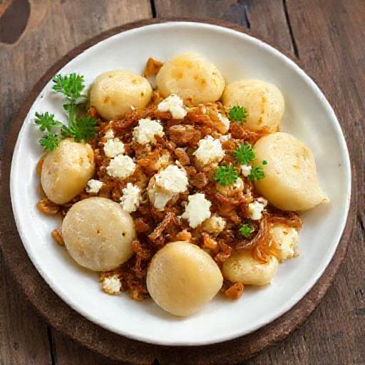 Szybkie Hałuski z Bryndzą i Cebulką