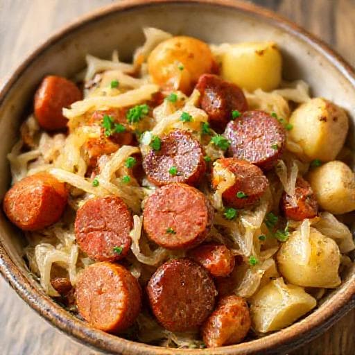 Szybki Pączkraut z kiełbasą