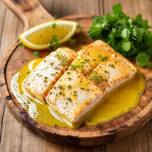 Snabb Marulk med Vitlökssmör och Citron