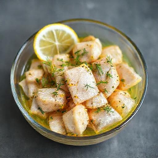 Snabbmarinerad Makrill med Citron och Dill