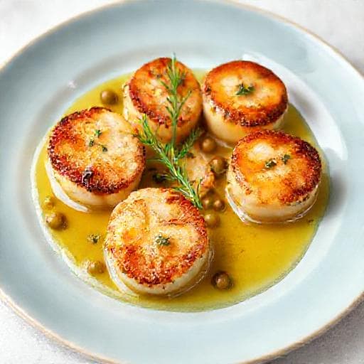 Regional Twist: Pilgrimsmusslor med Citron- och Kaprissmör