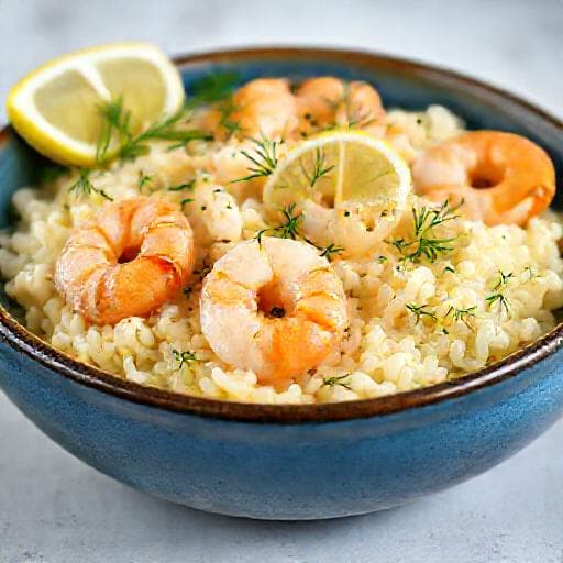 Nordisk Räkrisotto med Dill och Citron