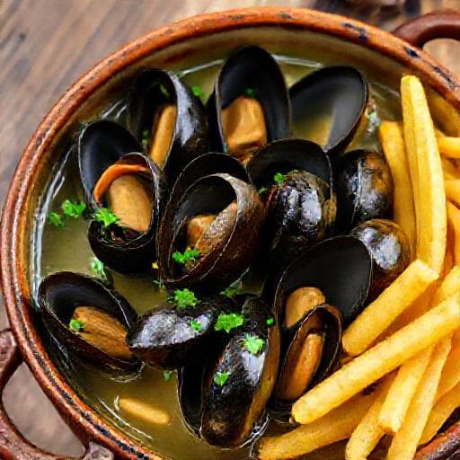 Klassiska Musslor i Vitt Vin (Moules Marinières)