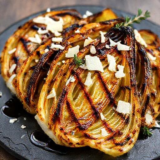 Grillad Spetskål med Parmesan och Balsamico