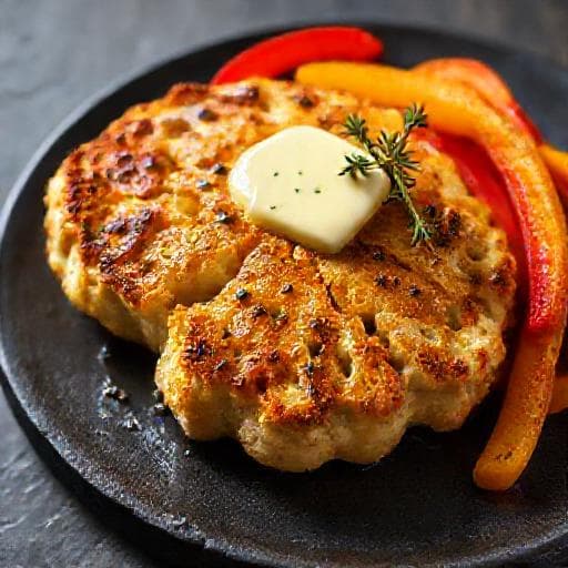 Blomkålsstek med Rostad Paprika och Örtsmör