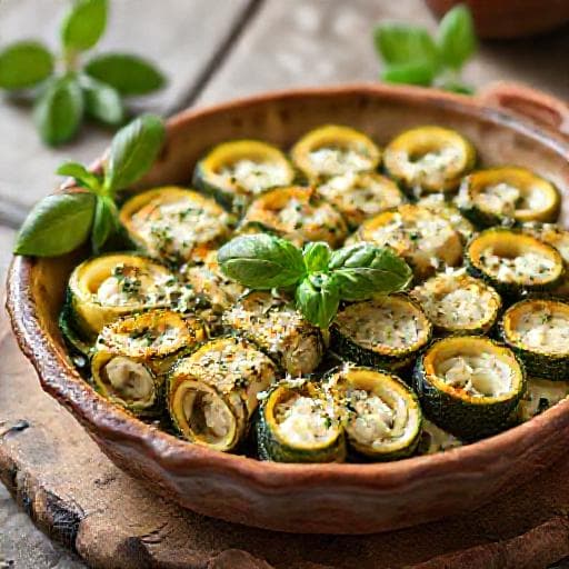 Klassiska Zucchinirullar med Ricotta och Parmesan