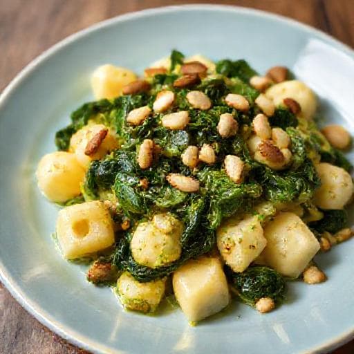 Kreativ Twist: Gnocchi med Spenat, Citron och Pinjenötter