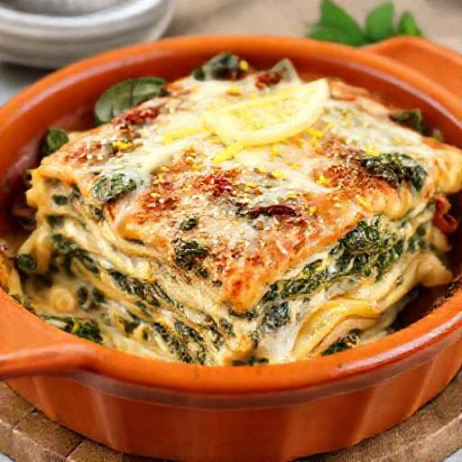 Spenatlasagne med Kronärtskocka och Citron