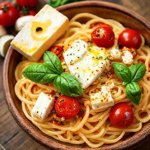 Klassisk Pasta med Ugnsbakad Feta