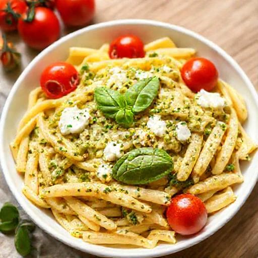Snabb Pistagepasta med Ricotta