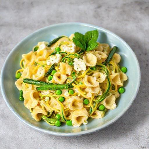Pasta Primavera med Citron och Ricotta