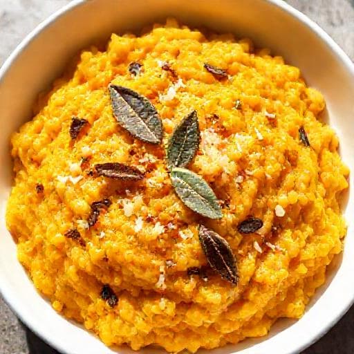 Snabb Pumpa Risotto med Salvia
