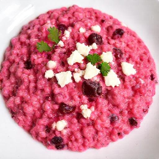 Klassisk Rödbetsrisotto med Chèvre