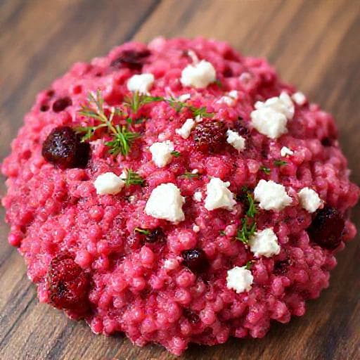 Snabb Rödbetsrisotto med Fetaost (Istället för Chèvre)