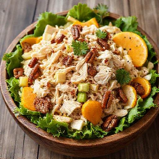 Waldorfsallad med Kyckling och Apelsin