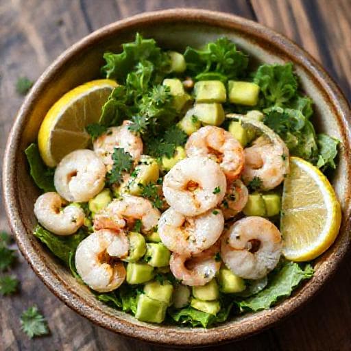 Snabb Räksallad med Avokado och Citron