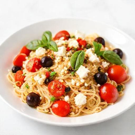 Snabb Medelhavssallad med Orzo