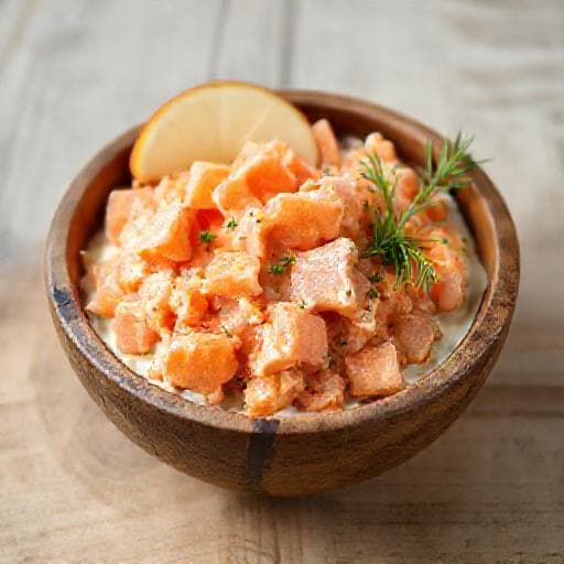 Laxröra med Pepparrot och Äpple