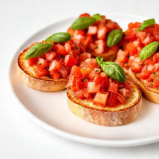 Klassisk Bruschetta med Tomat och Basilika