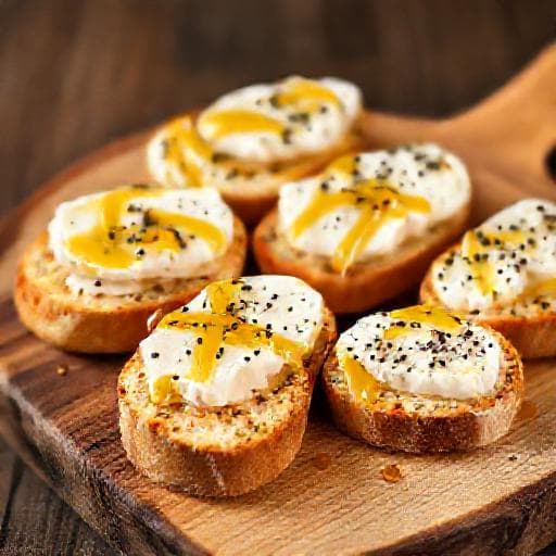 Klassiska Crostini med Chèvre och Honung