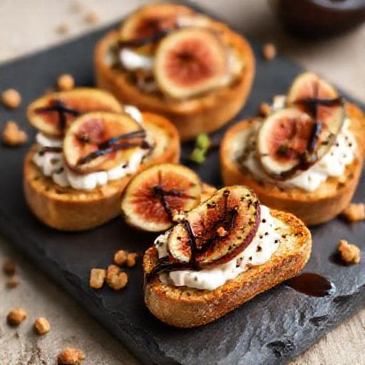 Kreativa Crostini med Chèvre, Fikon och Valnötter
