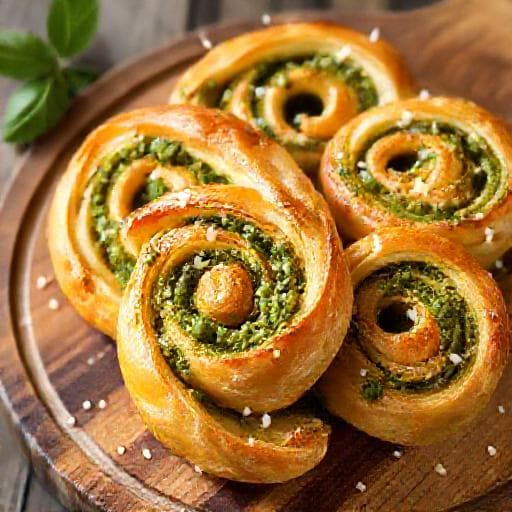 Klassiska Smördegssnurror med Pesto