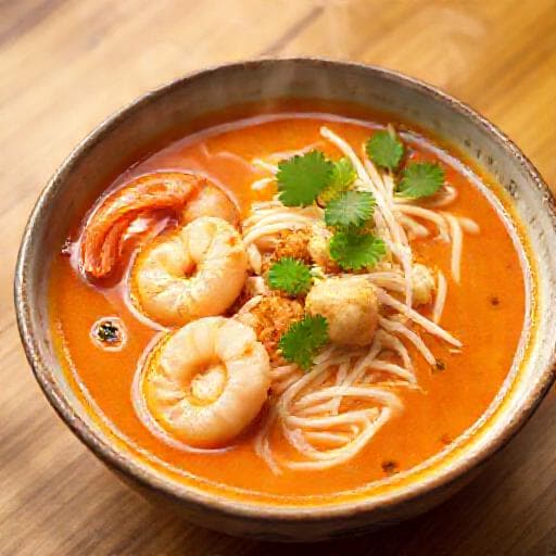 Klassisk Laksa med Räkor