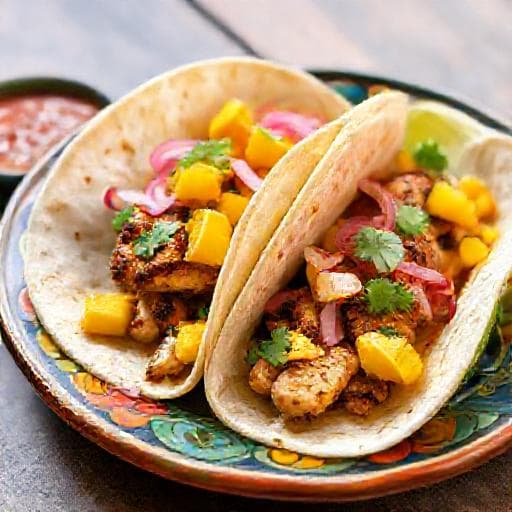 Tacos al Pastor med Kyckling och Mango