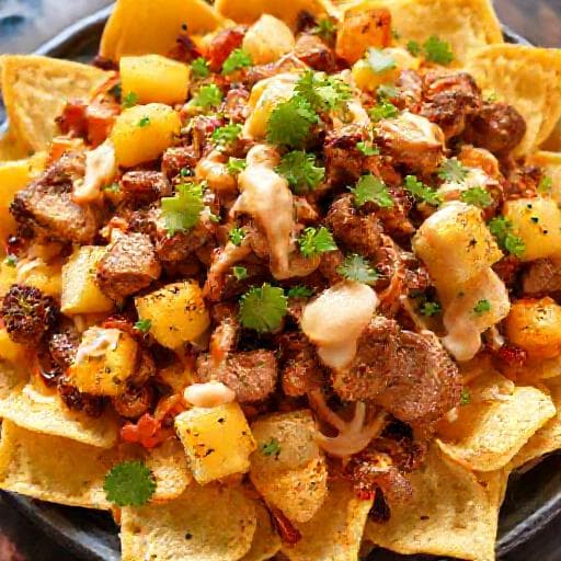 Nachos 'Al Pastor' med Ananas och Fläskkarré
