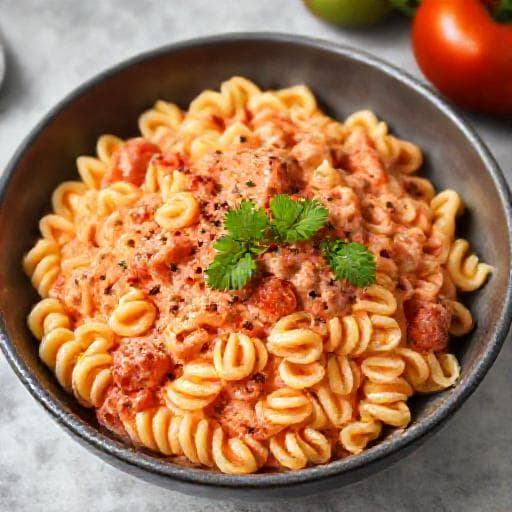 Vodkapasta med Krämig Tomat- och Paprikasås