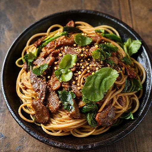 Biff Lo Mein med Bok Choy