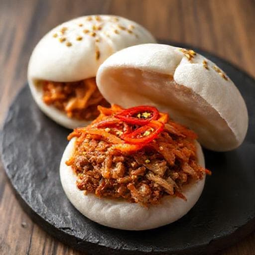 Bao med Pulled Pork och Kimchi