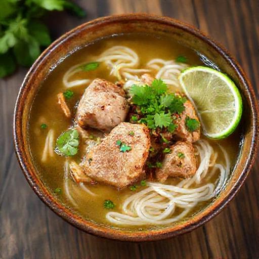 Pho Ga med Anis- och Kanelrostad Kyckling