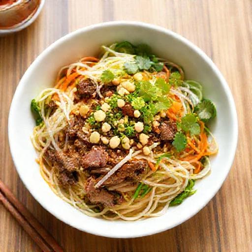 Snabb Bún Bò Nam Bộ (Färre Steg)