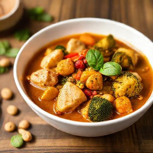 Snabb Massaman Curry med Kyckling