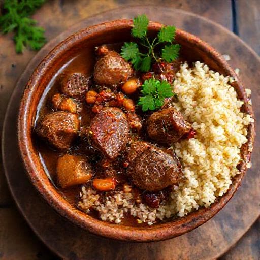 Snabb Marockansk Lammtagine med Couscous