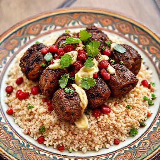 Kofta Kebab med Granatäpple och Mynta