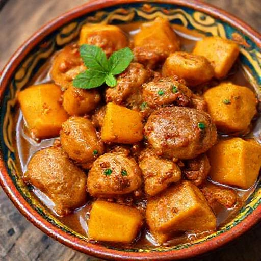 Yassa-kyckling med Sötpotatis