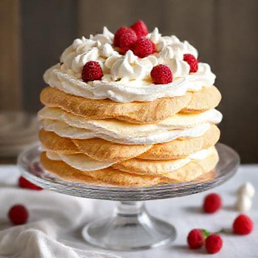 Marängtårta med Citronkräm och Meringue-kyssar