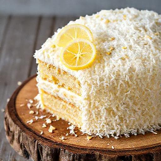 Raffaellokaka med Citron och Vit Choklad