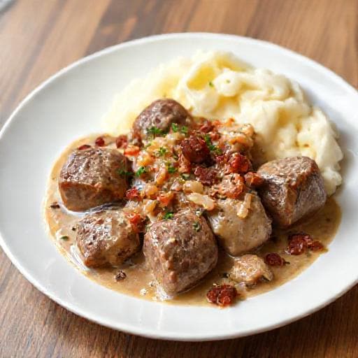 Snabbvariant: Oxrullader med Snabb Gräddsås