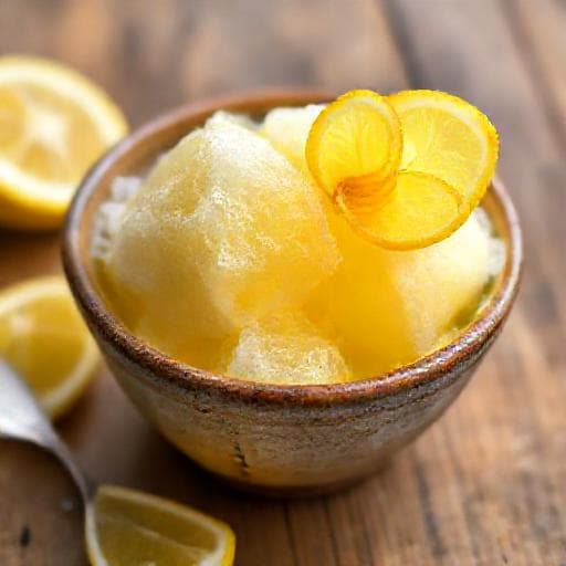 Snabb Citronsorbet (utan glassmaskin)