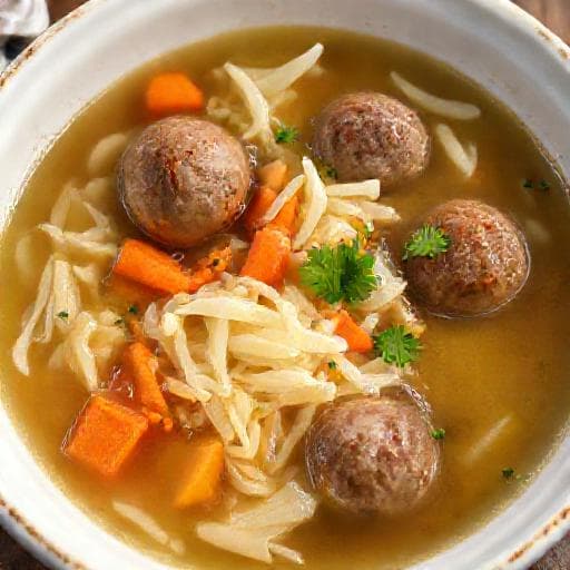 Klassisk Kålsoppa med Frikadeller